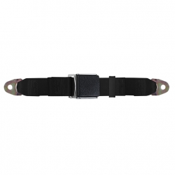Lap Seat Belt - 60 Inch - Black Wrinkled Lift Latch