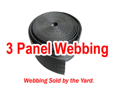 Seatbelt 3-Panel Webbing / Per Yard