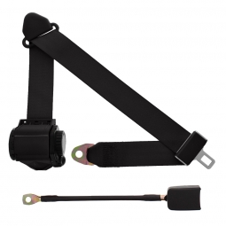 3 Point Retractable Seat Belt - 18 Inch - End Release Buckle