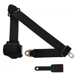 3 Point Retractable Seat Belt - 6 Inch - End Release Buckle - Wired Option