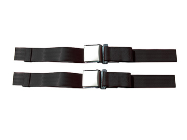 Corvette Lap Seat Belts, Pair, 1958-62, Aluminum Lift Latch