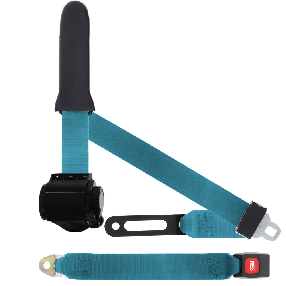 Blue Plastic Belt Button