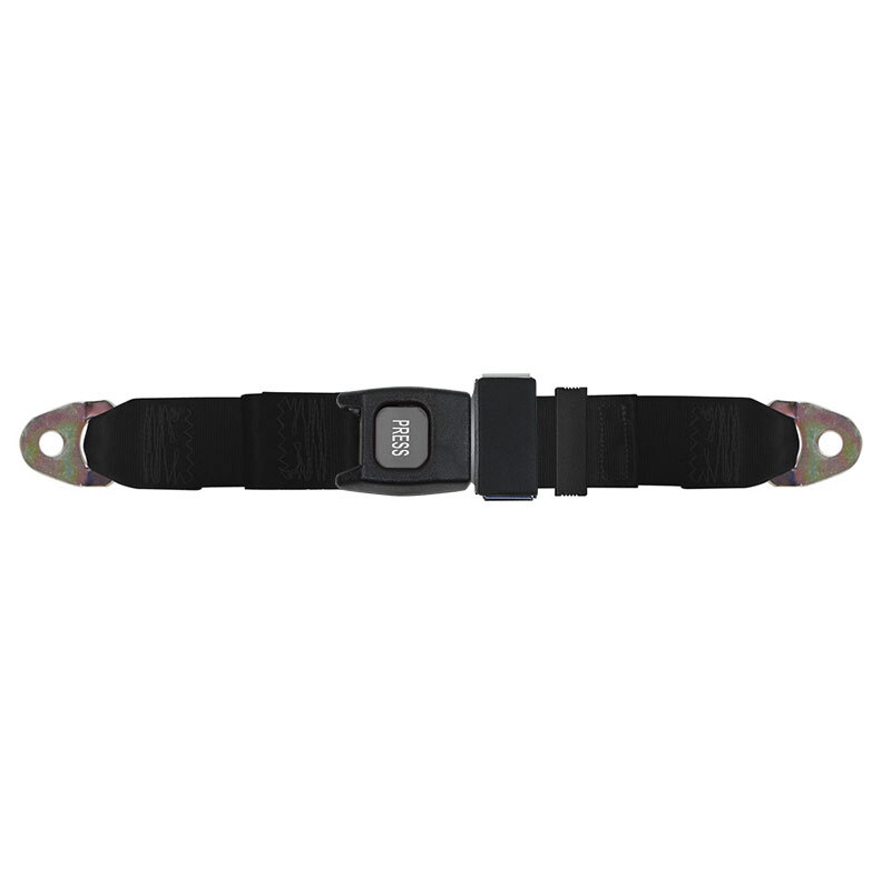 Lap Seat Belt - 60 Inch - Black Plastic Push Button Buckle: Replacement ...