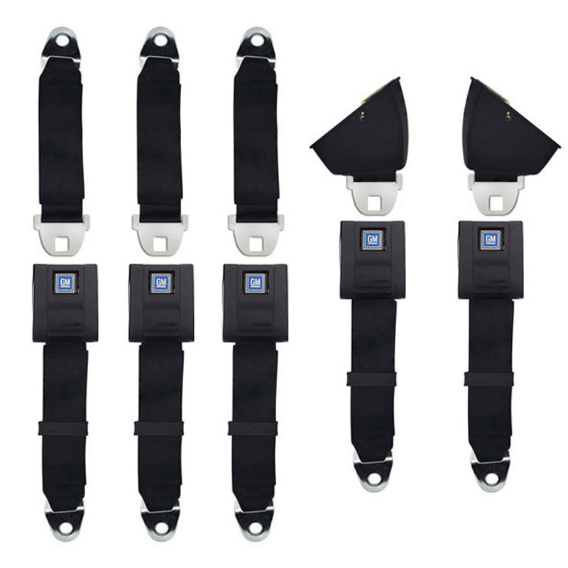 196872 Chevelle Front & Rear Lap Belts, OE Standard