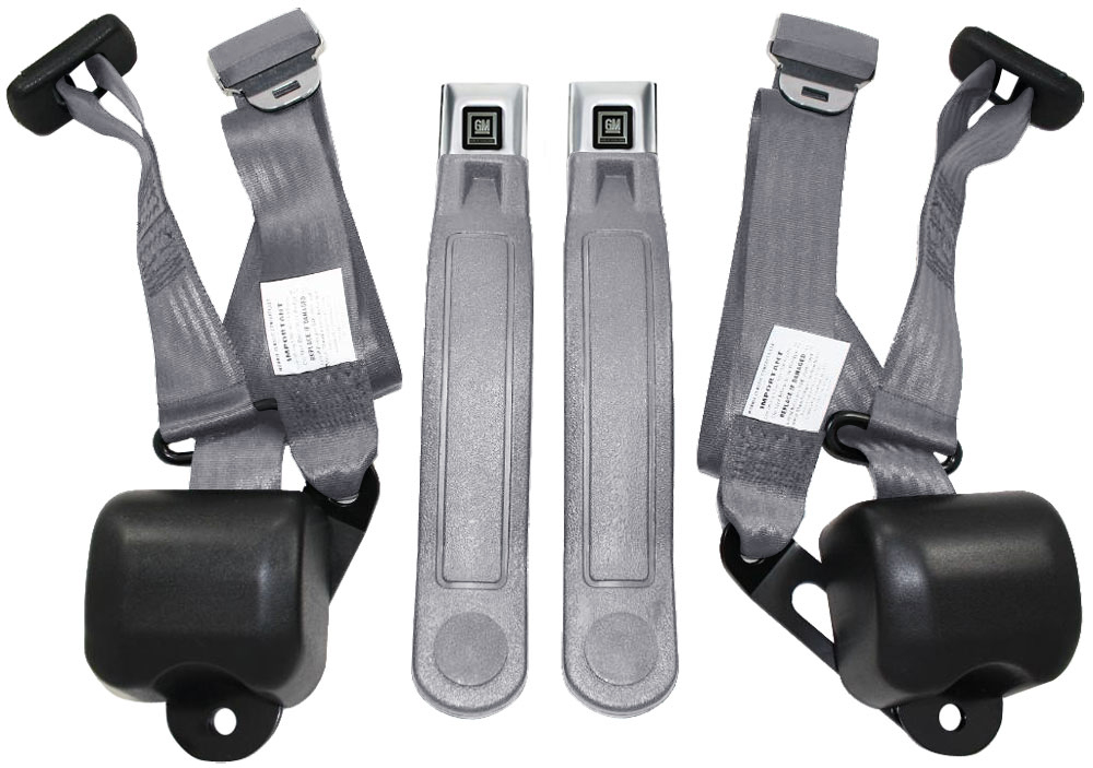 Camaro 3Point Conversion Seat Belts, 196769, GM Logo