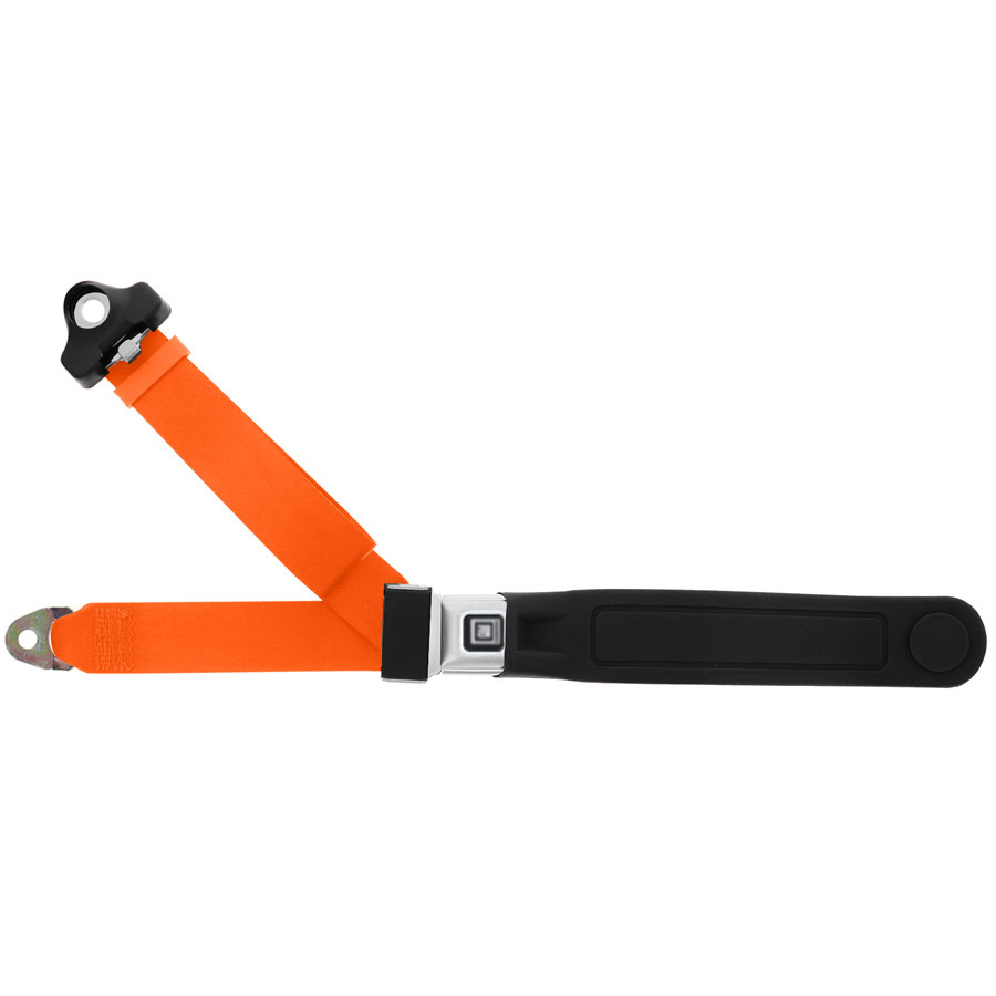 3 Point Seat Belt with GM Logo Buckle, Orange
