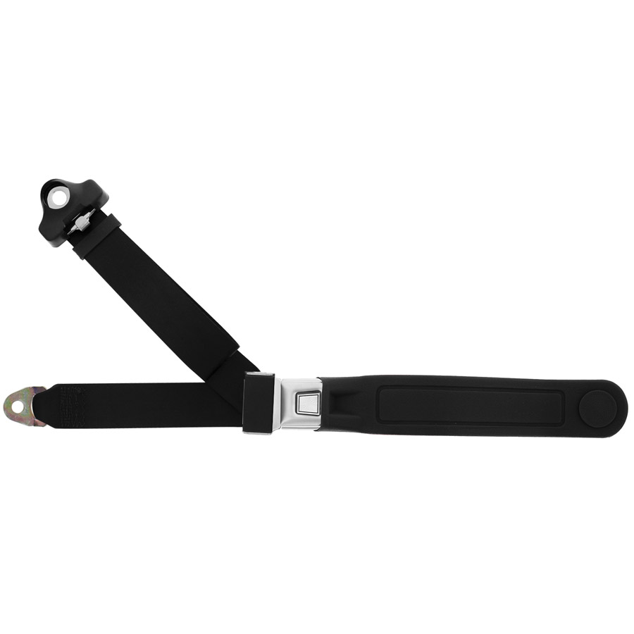 3 Point Seat Belt, Chrome-Button and Sleeve, Select Color