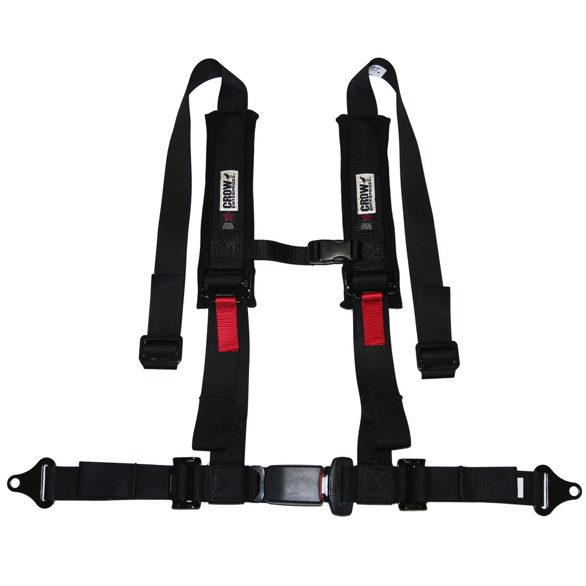 Crow 2x2, 4Point Harness, HStyle with Pads, Black