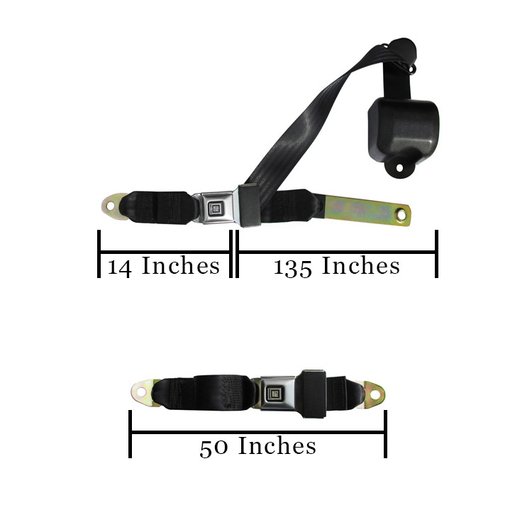 19821987 Buick Sedan Seat Belts, Front Bench Replacement Seatbelts