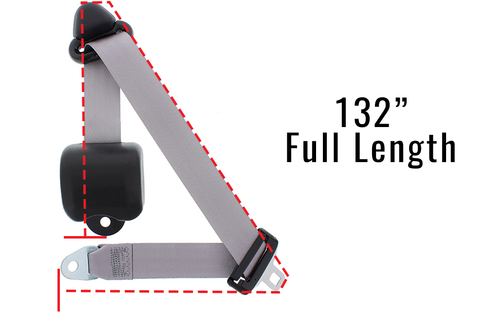 Jeep Wrangler 3 Pt Front Seat Belts, No Buckle, 199706, Pair