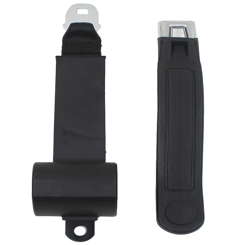 Industrial Retractable Lap Belt, 10" Retractor, 12" Metal Push Button