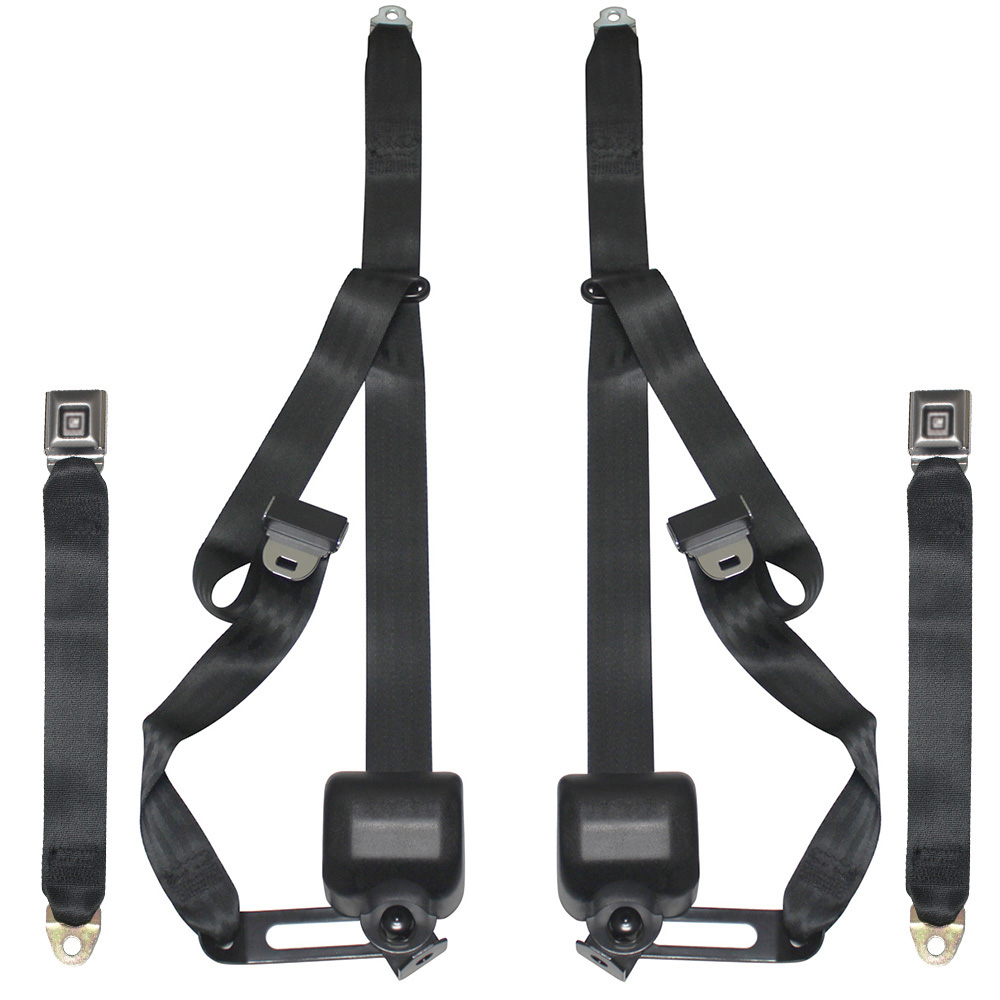 196873 Chevelle 3 Point Seat Belts, Bench, GM Push Button