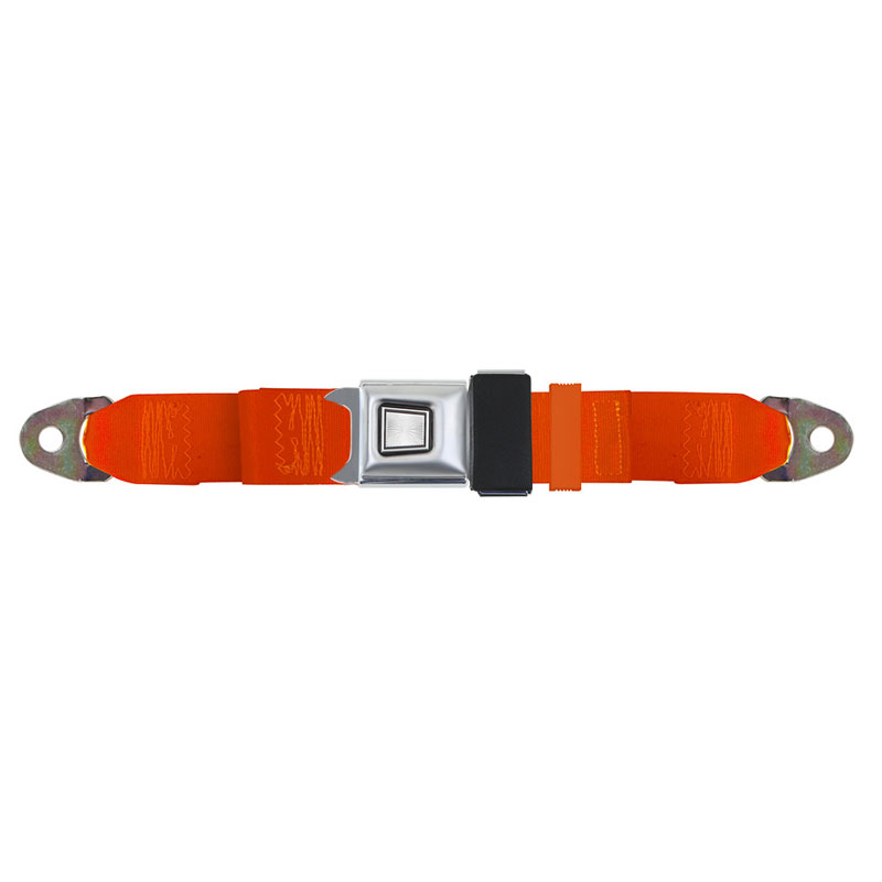 Lap Seat Belt, Metal Button Release, Orange