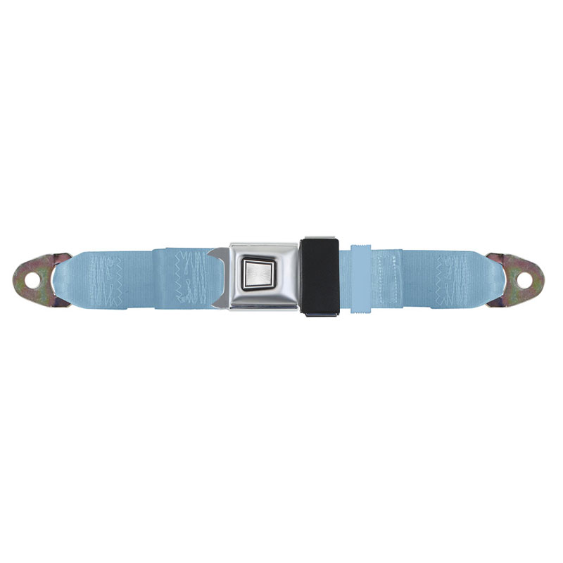 Lap Seat Belt, Metal Button Release, Powder Blue