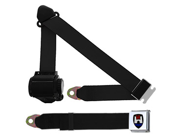 Safety belt black - VW Beetle