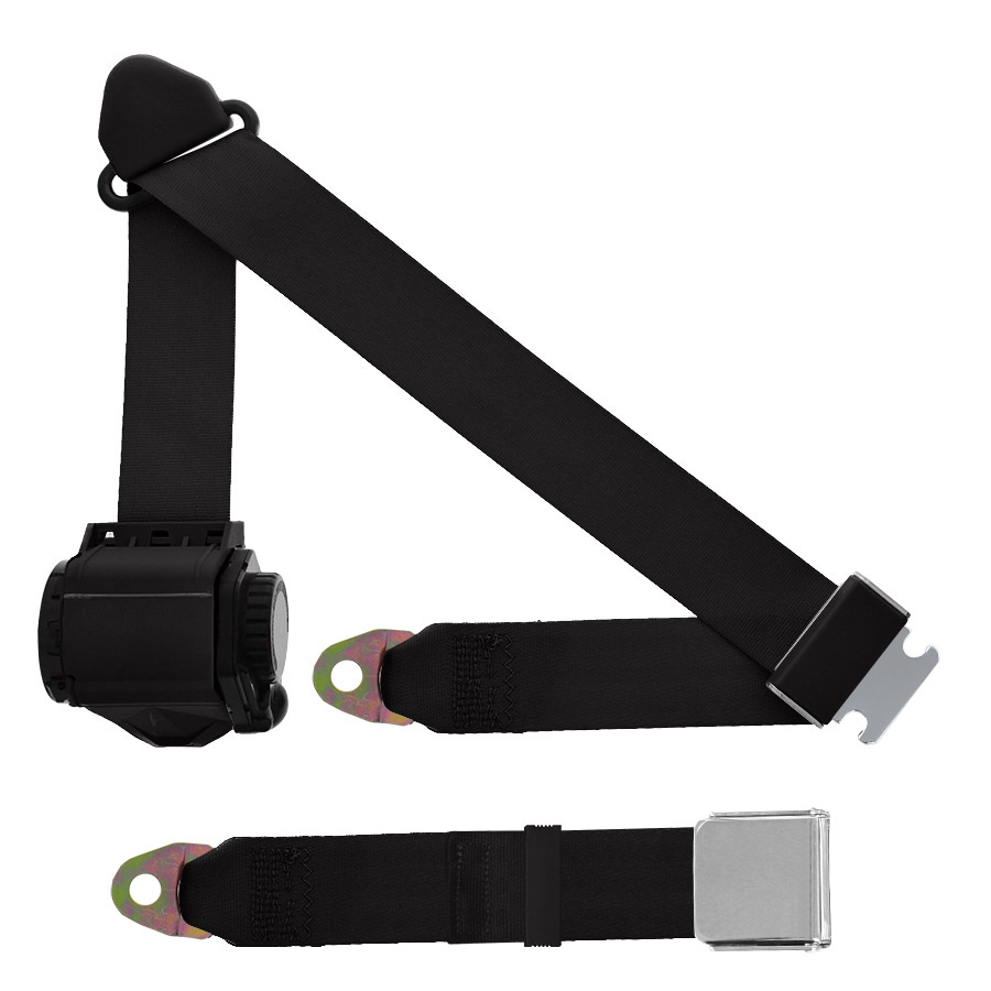 2 Point Retractable Lap Belt With Chrome Lift Latch