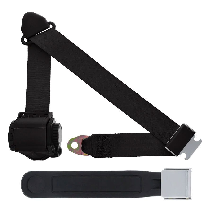 3 Point Retractable Seat Belt - Chrome Lift Latch